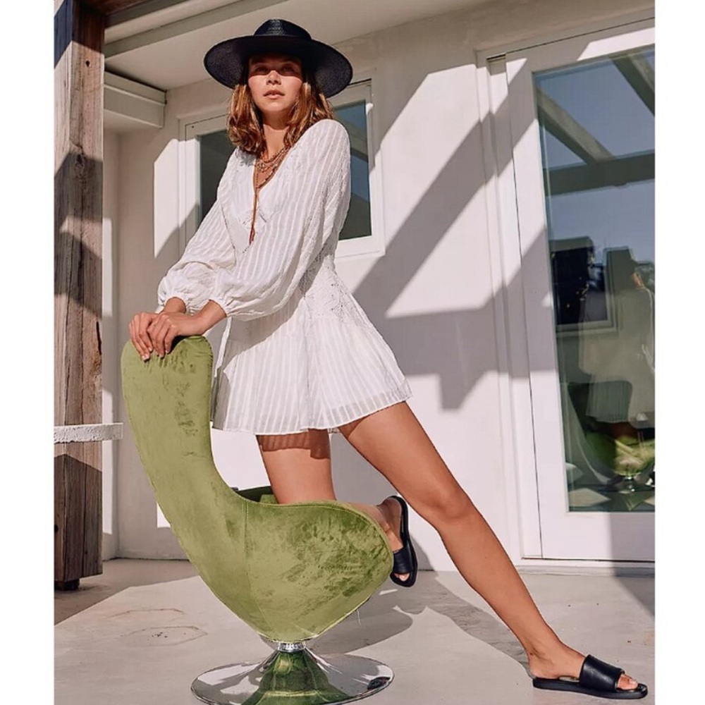 Free People Patchwork White Mini Dress